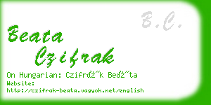 beata czifrak business card